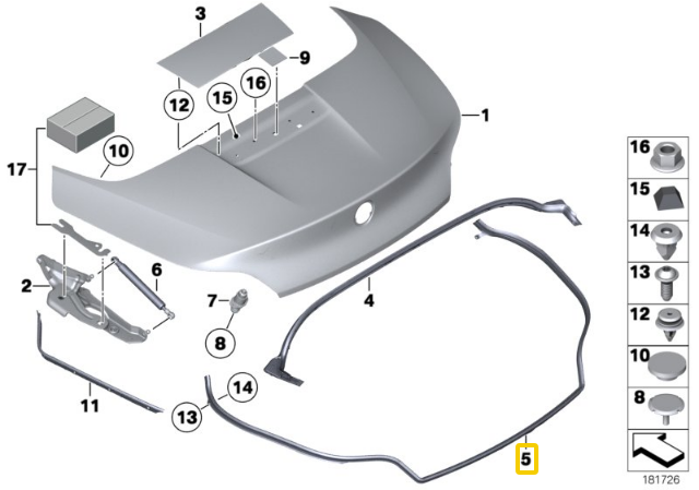 BMW Z4 E89 18i 20i 28i Bagažo Angos Atramos Originalus 51767263080