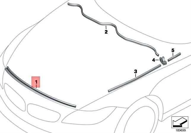 Bmw Z4 E89 18i 20i Priekinio Variklio Gaubto Sandarinimas Originalus 51767191526