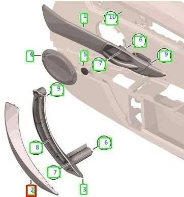 Bmw Z4 E89 Dešinės Pusės Trim Cover Pull Strap Originalus 51419186735