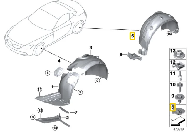 Bmw Z4 E89 Galinio Dešinio Rato Dėžės Danga Originalus 51777191032