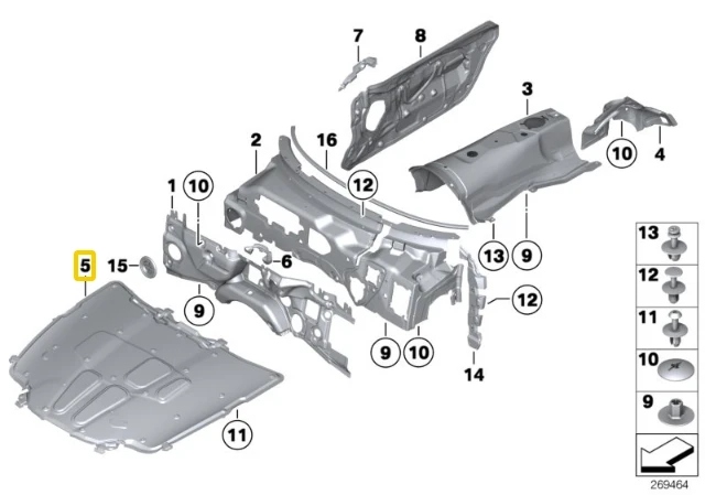 Bmw Z4 E89 Garsų Izoliacijos Variklio Gaubtas Originalus 51489128511