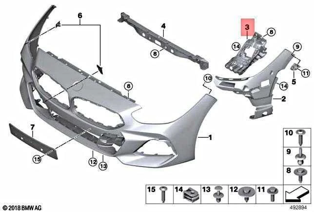 BMW Z4 G29 20i 30i M40i Priekinis Kairys Stiprintuvas Originalus 51118812077