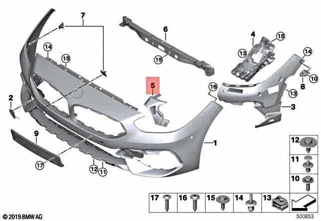 Bmw Z4 G29 20i 30i Priekinis Dešinysis Bumperio Priedas Originalus 51118493056