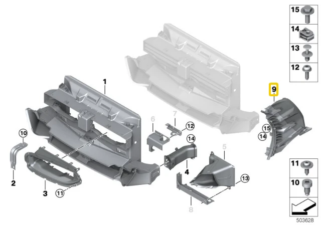 BMW Z4 G29 Dešinė Variklio Oro Įtakošės Šlaunelė Originalus 51748747482