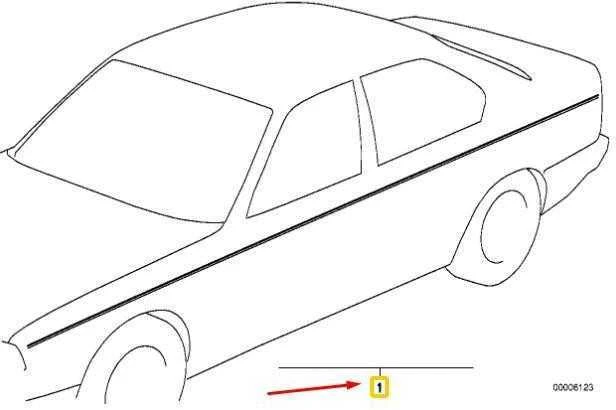 Bmw Zierstreifen E21 E30 E36 E12 E28 E34 E24 E23 E32 E31 Originalus 51141933217