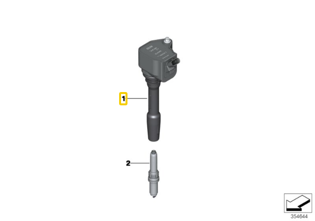 BMW Zondspule F20 F21 F22 F30 G20 G30 Originalus 12138643360