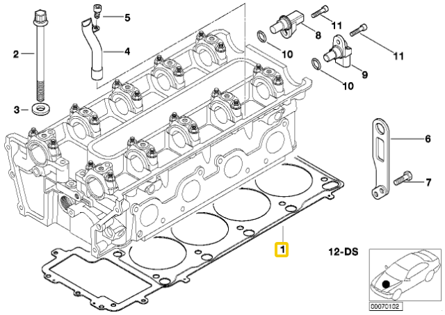 Bmw Zylinderkopfdichtung Asbestfrei E39 Z8 11127833733 Originalus