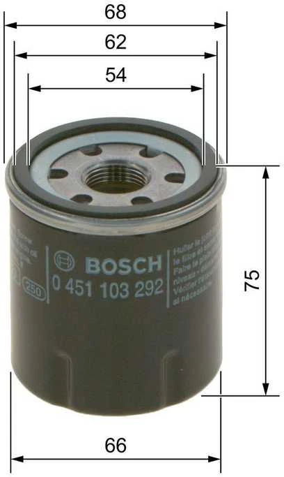 BOSCH alyvos filtras 0451103292 028115561B