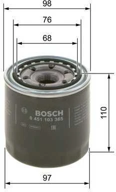 BOSCH alyvos filtras 0451103365