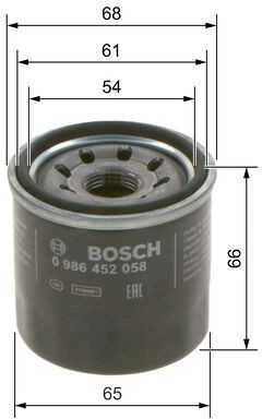 BOSCH alyvos filtras 0986452058 AY0114300A