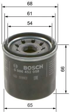 BOSCH alyvos filtras 0986452058 AY0114300A