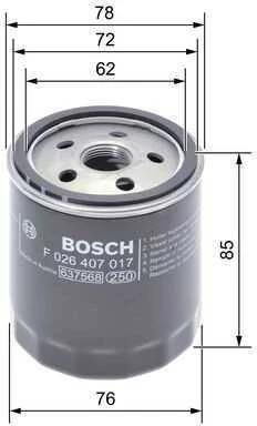 BOSCH alyvos filtras F026407017