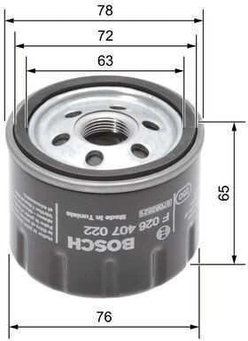 BOSCH alyvos filtras F026407022