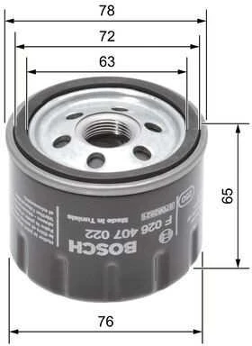 BOSCH alyvos filtras F026407022