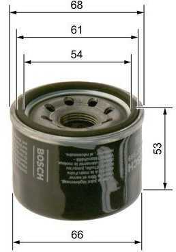Bosch Alyvos Filtras MITSUBISHI Pajero Shogun SMART Fortwo II 451 MF 195 A2C59511703 000 010 9 030