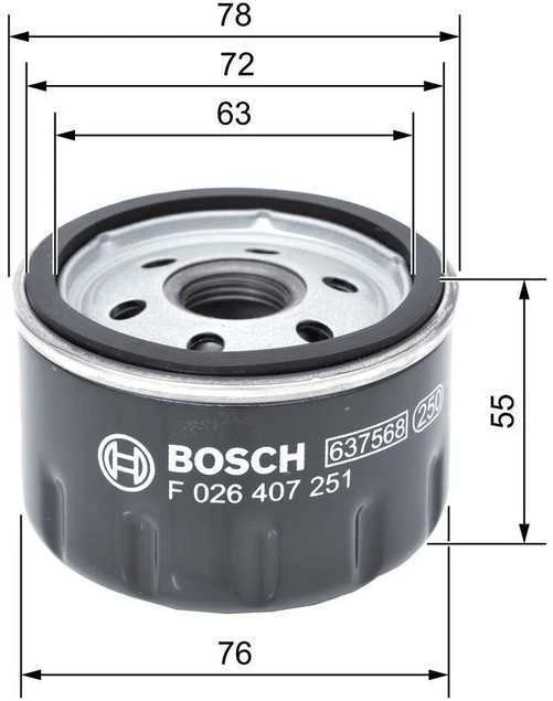 BOSCH alyvos filtras F026407251 11427696110