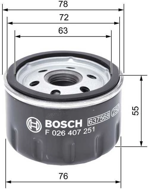 BOSCH alyvos filtras F026407251 11427696110