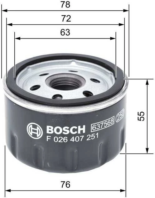 BOSCH alyvos filtras F026407251 11427696110