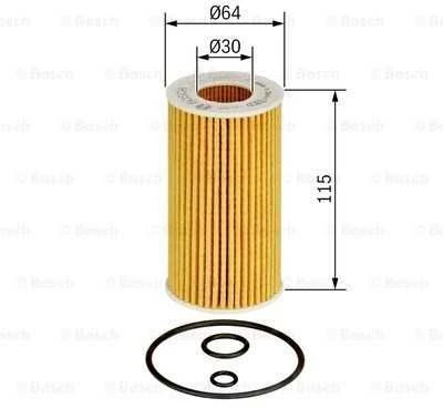 Bosch Alyvos filtras Mercedes-Benz C 200 CDI C 220 CDI E 200 CDI E 220 CDI A 000 350 03 43 A 000 350 03 44