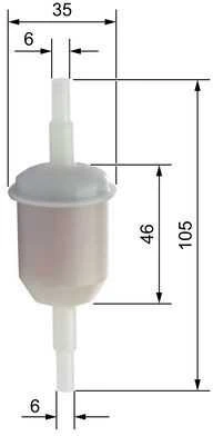 BOSCH degalų filtras 0450904058 0261155613