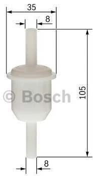 BOSCH degalų filtras 0450904058 0261155613