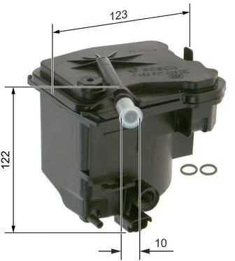 Bosch Kuro filtras Citroen Berlingo C3 C4 Peugeot 206 307 308 1 6 HDi 1560 ccm 75 90 109 hp 17201 17201A 17201B 17201C