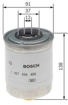 BOSCH degalų filtras 1457434400 0261155613