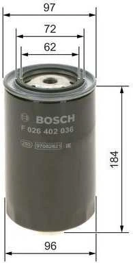 BOSCH degalų filtras F026402036 2992662