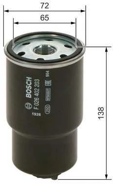 BOSCH degalų filtras F026402203 S51C13ZA5