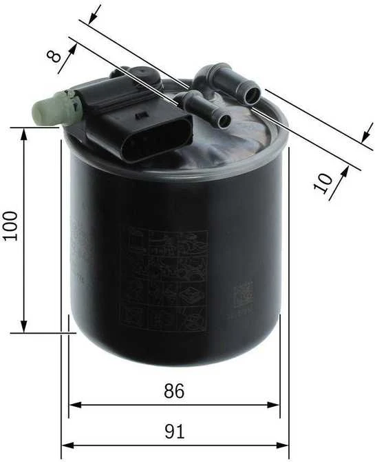 BOSCH degalų filtras F026402844 A6070901352