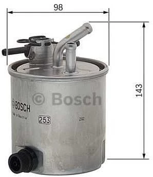 BOSCH degalų filtras F026402849 16400EC00B