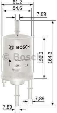 Bosch Kuro filtras AUDI A3 A6 SEAT Ibiza Leon SKODA Fabia Octavia 1.2 1.4 1.6 1595 1598 3.2 V6 6Q0 121 401 6Q0 121 402