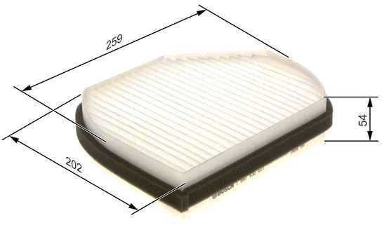 BOSCH filtras, salono oro 1987432001 0261155613