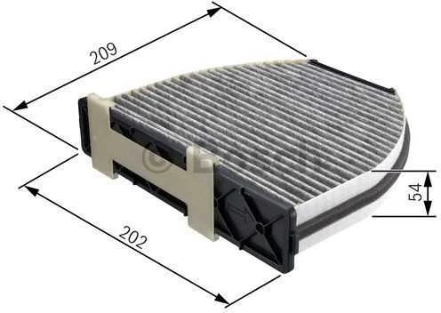 BOSCH filtras, salono oro 1987432001 0261155613
