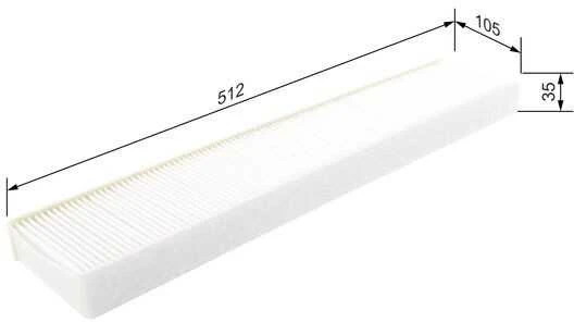 BOSCH filtras, salono oro 1987432073 0261155613