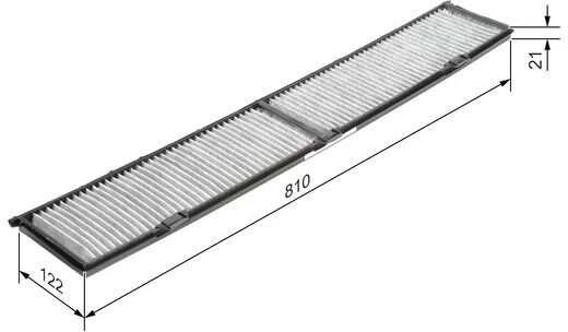 BOSCH filtras, salono oro 1987432424 0261155613