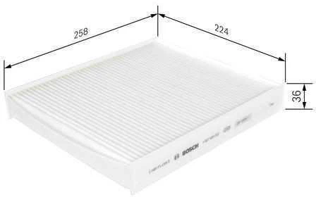 BOSCH filtras, salono oro 1987435002 0261155613