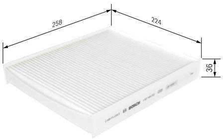 BOSCH filtras, salono oro 1987435002 0261155613