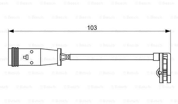 BOSCH įspėjamasis kontaktas, stabdžių trinkelių nusidėvėjimas 1987473037 A1645401017