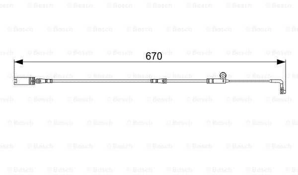 BOSCH įspėjamasis kontaktas, stabdžių trinkelių nusidėvėjimas 1987473002 34356764298