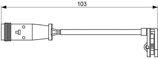 BOSCH įspėjamasis kontaktas, stabdžių trinkelių nusidėvėjimas 1987473037 A1645401017