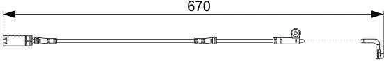 BOSCH įspėjamasis kontaktas, stabdžių trinkelių nusidėvėjimas 1987473002 34356764298