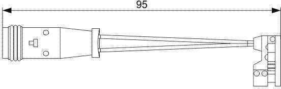 BOSCH įspėjamųjų kontaktų rinkinys, stabdžių trinkelių nusidėvėjimas 1987473006 A1645401017