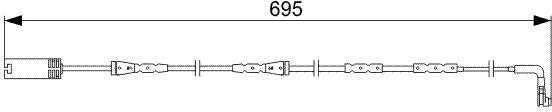 BOSCH įspėjamųjų kontaktų rinkinys, stabdžių trinkelių nusidėvėjimas 1987473050 34356792561