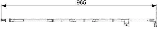 BOSCH įspėjamųjų kontaktų rinkinys, stabdžių trinkelių nusidėvėjimas 1987473027 34356773008