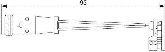 BOSCH įspėjamųjų kontaktų rinkinys, stabdžių trinkelių nusidėvėjimas 1987473006 A1645401017