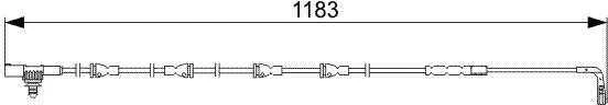 BOSCH įspėjamųjų kontaktų rinkinys, stabdžių trinkelių nusidėvėjimas 1987473031 SEM000023