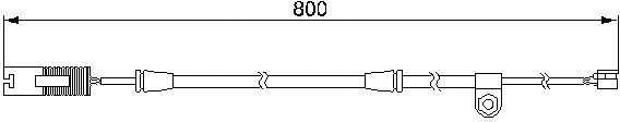 BOSCH įspėjamųjų kontaktų rinkinys, stabdžių trinkelių nusidėvėjimas 1987474945 34351165580