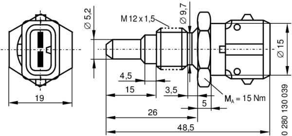 Bosch Jutiklis Alfa Romeo 33 166 Audi 100 200 Citroen Xantia XM Peugeot 605 2.1 TD 12V 2088 ccm 109 hp 9620000580 9620000581 9620000582