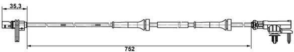 BOSCH jutiklis, ratų greičio jutiklis 0265007638 A4545420318
